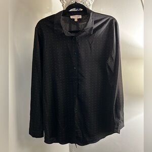 Black and Red microdot Blouse